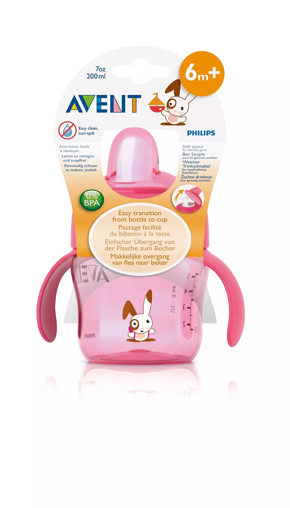 Philips AVENT / Чашка-поильник с носиком, с ручками 200 мл., SCF750/00 - фото 2